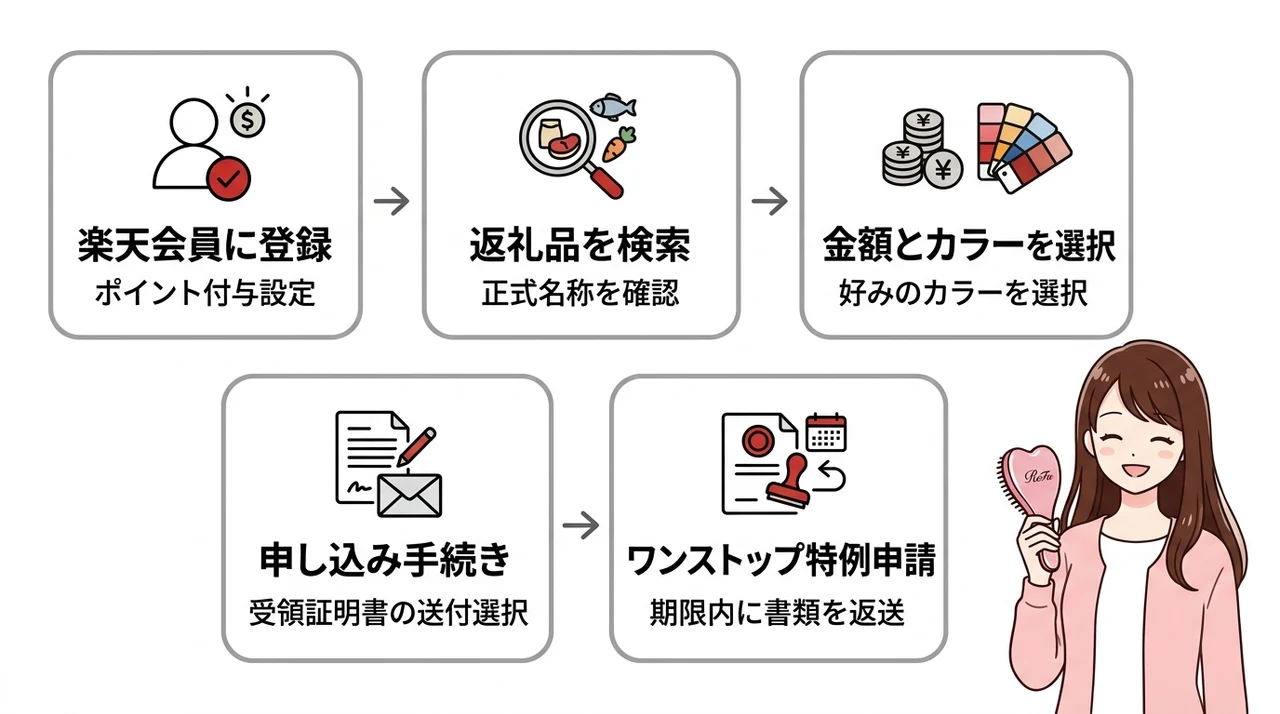 楽天ふるさと納税での申し込み方と選び方